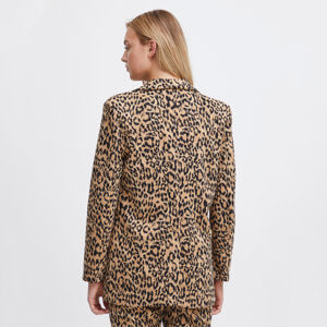 Ichi Kate Leopard Jacquard Jacket